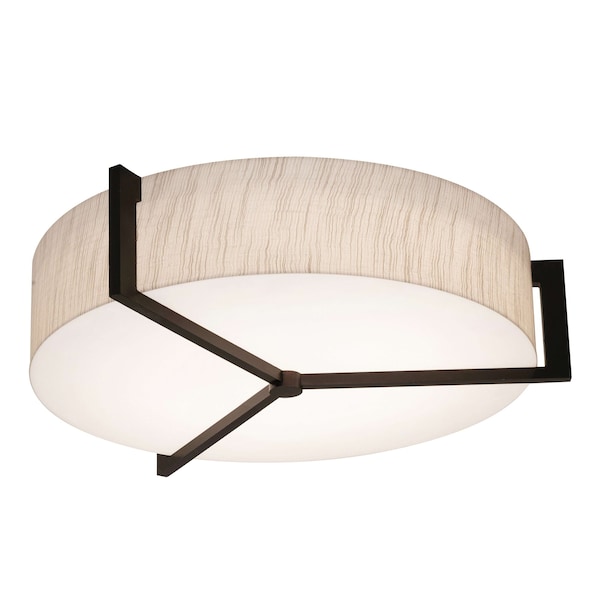 Afx Apex 15'' Flush Mount - Espresso Finish - Jute Shade APF1524MBES-JT - main